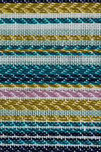 多色织物纹理样品条纹彩虹蓝色纤维窗帘手工样本墙纸质量装饰图片