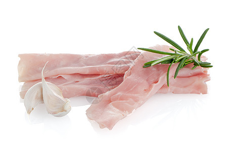 新刮的火腿粉色生物熏制白色倾斜猪肉折叠影棚小吃饮食图片