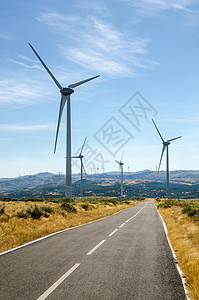 风力涡轮机创新农场风车力量场地土地天空旋转太阳生态图片