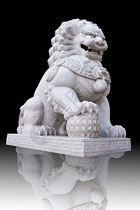 中国风格寺庙的狮子雕像古董宗教雕塑商业水平石头艺术旅行空白旅游图片