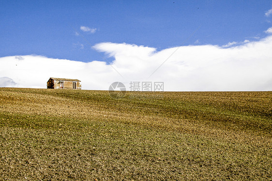 西西里地貌场景房子旅游城市风景乡村蓝色假期国家天空图片