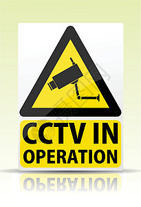 闭路电视运行信号危险电路监控警报招牌插图警告视频凸轮视台图片