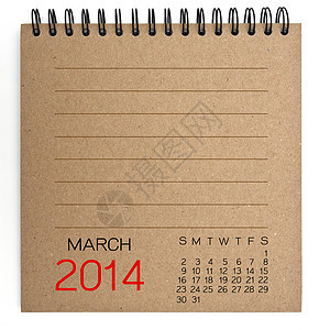 2014 日历棕质纸日程年度垃圾时间季节正方形数字书签笔记本日记图片