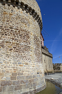 蒙圣迈克尔旅游旅行岩石宗教海岸蓝色城市地标堡垒城堡图片