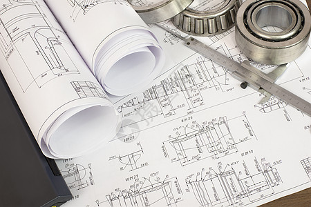 建筑图画 卡利伯尔和轴承素描图表电脑计算机引擎笔记本项目桌子工程金属图片