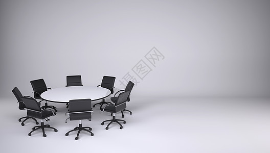 圆桌会议和八次办公室主席家具社区大洲公司插图圆圈客户团体椅子讨论图片