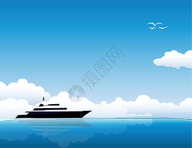 海上游艇情调奢华假期异国游客衬垫海洋太阳旅行运输图片