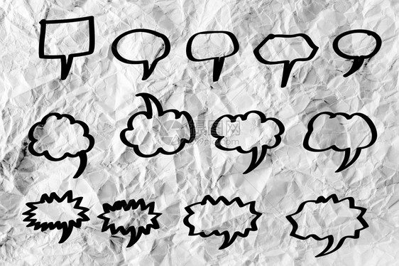在 Crue 上画出泡沫语言设计图的布布布 Sletch 手演讲说话讲话草图插图气球涂鸦漫画讨论卡通片图片