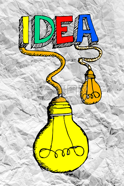 圆包纸上的概念概念概念灯泡头脑技术思维想像力玻璃夹子活力力量创新商业图片