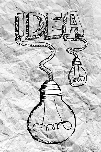 圆包纸上的概念概念概念灯泡环境生态创新技术照明商业风暴插图天才绘画图片
