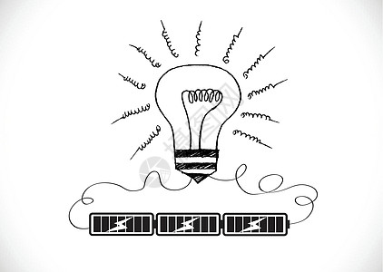 照明灯泡充电电池动力设计充电器活力生活燃料力量思维插图创造力商业充值背景图片