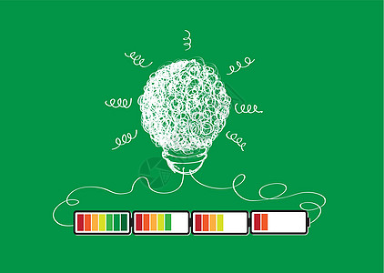 照明灯泡充电电池动力设计生活充值商业燃料充电器创造力活力插图力量思维图片