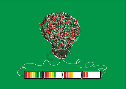 照明灯泡充电电池动力设计充电器插图充值创造力活力燃料力量生活思维商业图片
