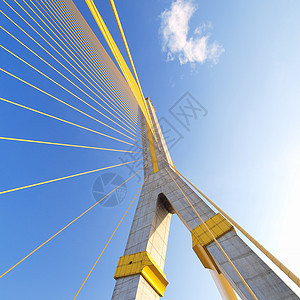 泰籍Bangkok泰国8号大桥Rama 8号地标旅行土地建筑基础设施街道工程纪念碑电缆建造图片