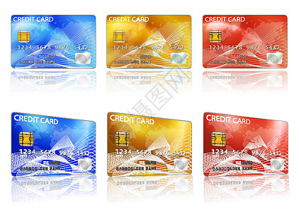 矢量信用卡货币插图销售量信用贷款芯片塑料蓝色零售经济图片