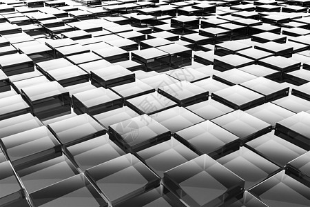 抽象玻璃立方体背景正方形黑色线条商业白色公司金属积木艺术插图图片