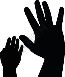 a 婴儿和母亲的手黑色手臂手指白色插图拇指女性棕榈友谊男人图片