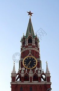 斯帕斯斯卡塔时钟天空蓝色照片城市建筑学历史建筑物编钟背景图片