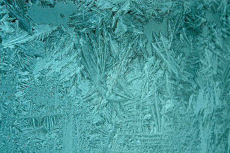 窗口上的霜冻季节水晶玻璃图片