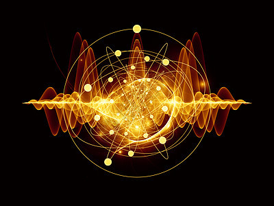 原子作品虚拟现实波动缩影推介会力量插图运动数学正弦波图片