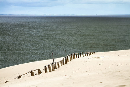 库罗尼亚湾沙丘爬坡波浪支撑海岸假期蓝色地平线尼达旅行冲浪图片