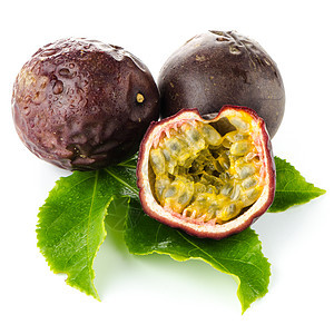 新鲜激情水果热情种子白色甜点绿色工作室营养美食热带紫色图片