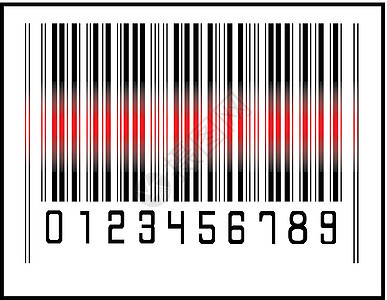 条码图标和红激光传感器光束价格黑与白图形设备命令计算机身份控制元素销售图片
