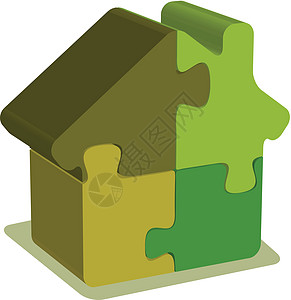 房子拼游戏建筑学白色建造房地产形状住宅玩具建筑结构绿色图片