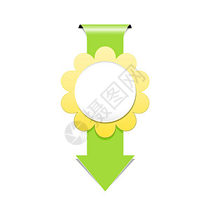 拿着花徽章的箭头界面花瓣坡度网络信息插图广告阴影艺术图表图片