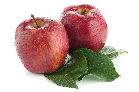 提取红苹果果汁花园食欲收成水滴叶子早餐水果美食农业图片