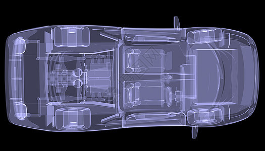 X光概念车汽车x光发动机绘画运输车轮蓝色金属力量车辆图片