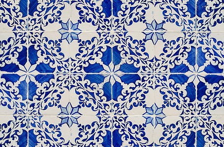 古老的陈腐典型瓷砖陶瓷历史控制板手工蓝色正方形工作马赛克制品水泥图片