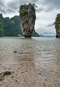 泰国詹姆斯邦德岛风景蓝色海滩岩石热带石灰石天空海洋海岸娱乐图片