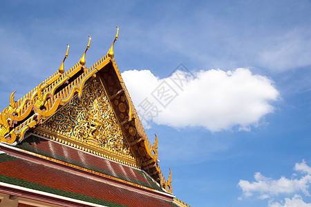 陪审员泰国庙顶结构星形外观色彩屋顶风景佛教徒金子马赛克建筑学背景
