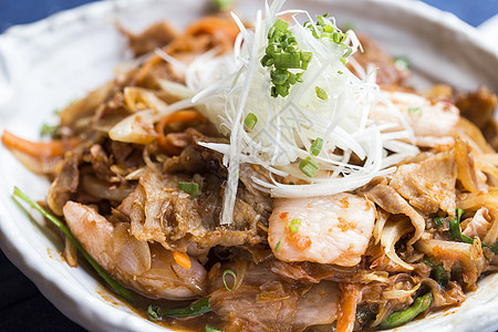 Buta Kimchi食品公司营养烹饪香料盘子美食饮食食物蔬菜胡椒猪肉图片