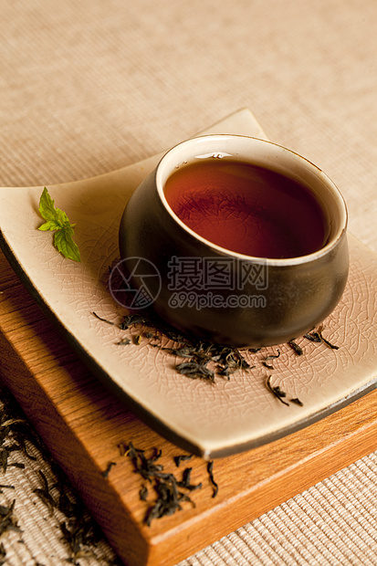 有机黑茶静止生命图片