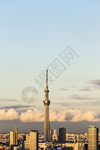 东京城市空间日落视图旅游风景摩天大楼城市游客电视景观晴空塔天际地标图片