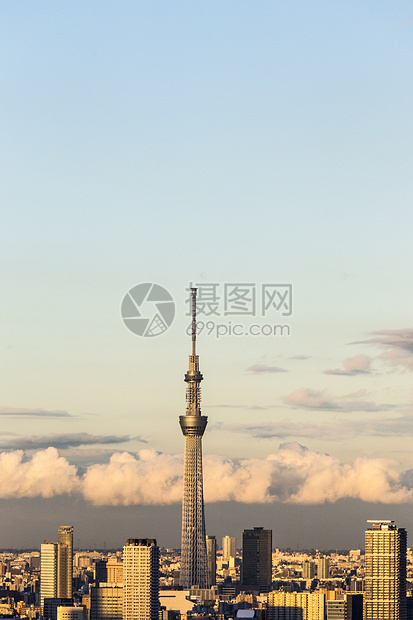 东京城市空间日落视图旅游风景摩天大楼城市游客电视景观晴空塔天际地标图片
