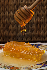 亲爱的滴水养蜂业蜜蜂蜂窝食物背景图片
