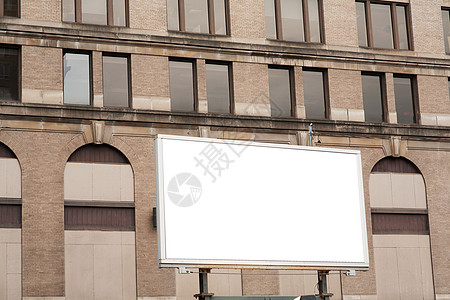 砖墙壁上空白的广告广告牌标牌背景文本图片