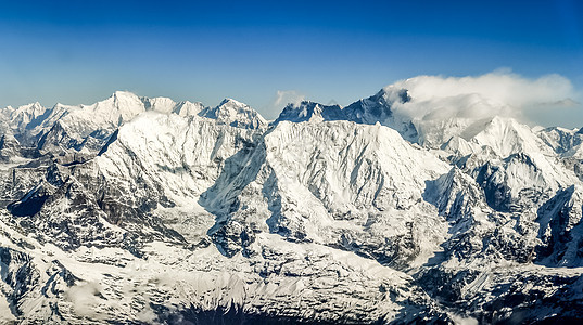 喜马拉雅山脉珠穆峰山脉全景图片