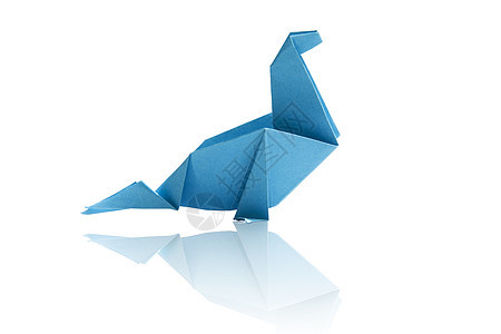 星神孤立无援恐龙艺术工艺蓝色起重机折纸图片