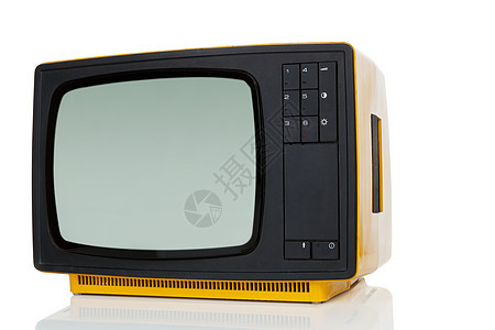 复古电视黄色白色古董活力风格电子产品技术屏幕管子图片