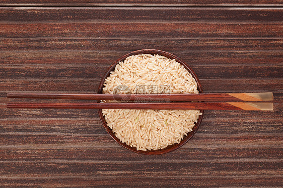 天然稻米背景水平蔬菜筷子棕色营养主食美食食物粮食茉莉花图片