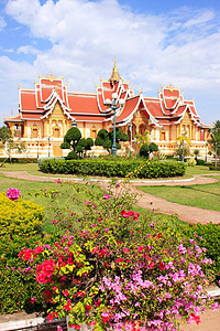 老挝万象Luang建筑群的寺庙历史万象景观纪念碑旅行建筑学建筑佛塔首都地标图片
