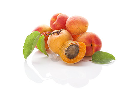 柠檬杏仁橙子维生素营养健康饮食乡村水平水果叶子杏子白色图片