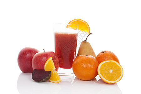 新鲜果汁玻璃水果橙子横截面果味美食饮料饮食食物图片