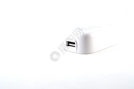 墙堵塞 USB控制板电缆技术白色进步插座充电器港口案件塑料图片