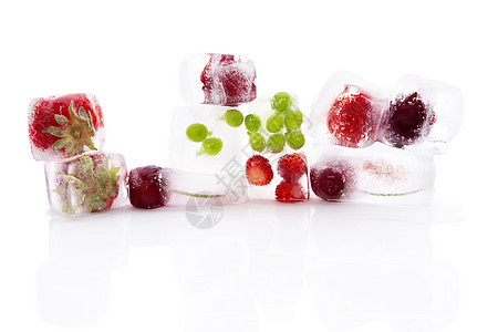 新鲜水果冰块立方体烹饪食物维生素反射奢华魅力摄影美食图片