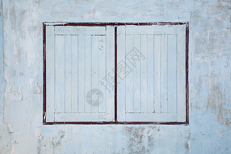 旧窗户古董灰色角落框架公寓石头木头建筑别墅房子图片